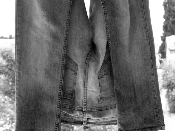 Cliché Niveaux Gris Pantalon Jeans — Photo