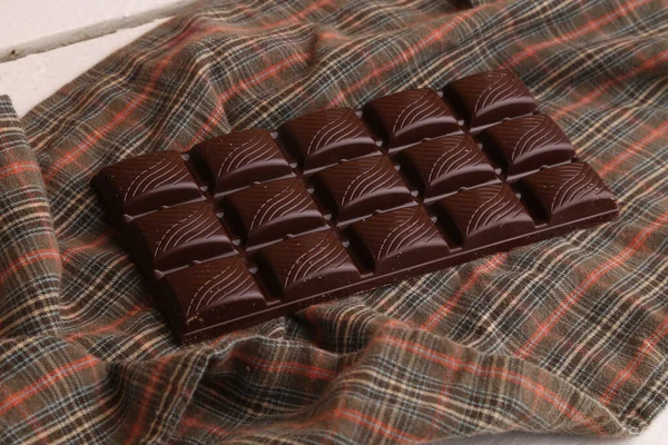 체크무늬 초콜릿 클로즈업 — 스톡 사진