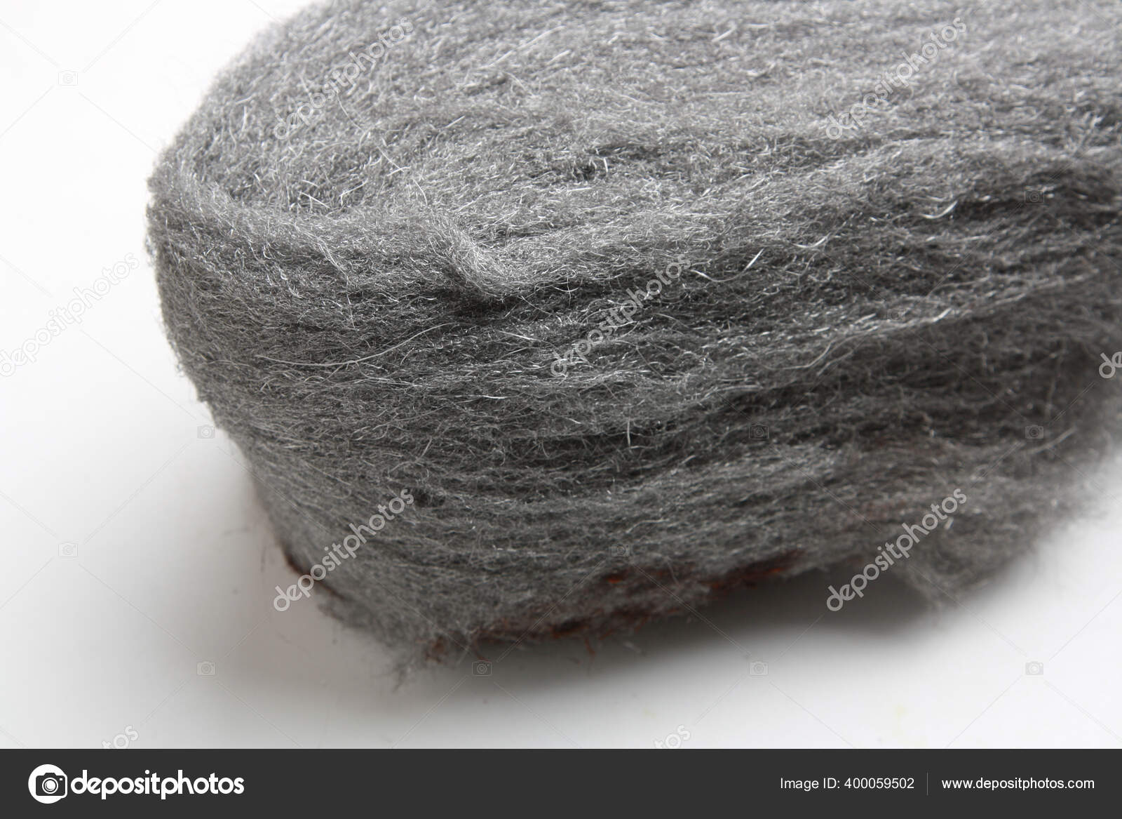 Closeup Shot Steel Wool Roll Isolated White Background Stock Photo by  ©Wirestock 400059502