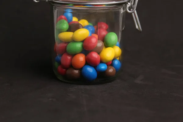 Closeup Shot Delicious Colorful Chocolate Balls Stuffed Peanut — Stock Photo, Image