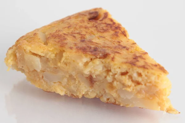 Primer Plano Sabrosa Tortilla Española Con Patata — Foto de Stock