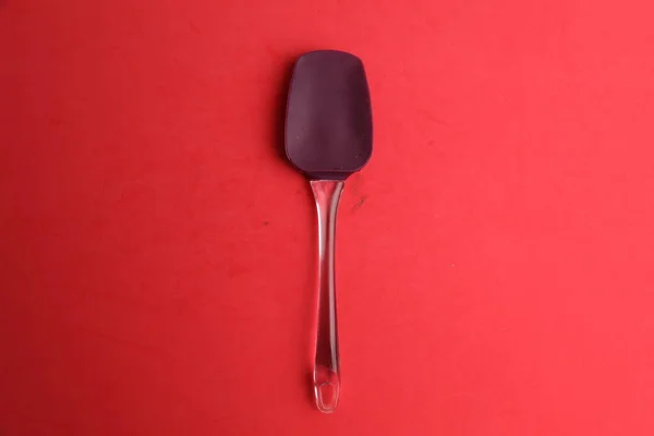 Utensílio Cozinha Sobre Fundo Vermelho — Fotografia de Stock