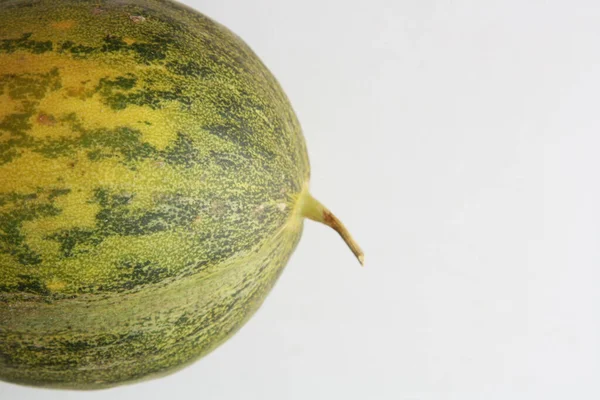 Closeup Fresh Delicious Green Melon White Background — Stock Photo, Image