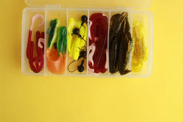 Closeup Shot Fishing Lures Stock Photo