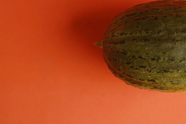 Melon Isolerad Orange Bakgrund — Stockfoto