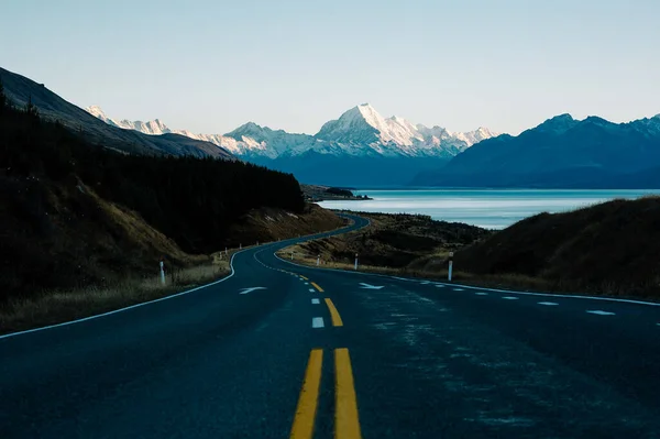 Festői Mount Cook Nemzeti Park Közelében Lake Pukaki South Island — Stock Fotó