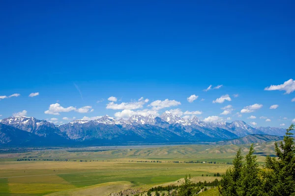 Beautiful Landscape Grand Teton Mountain Range — Stock Photo, Image