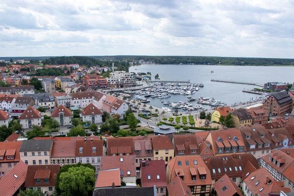 Eine Luftaufnahme Von Waren Muritzsee Mecklenburg Vorpommern Deutschland — Stockfoto