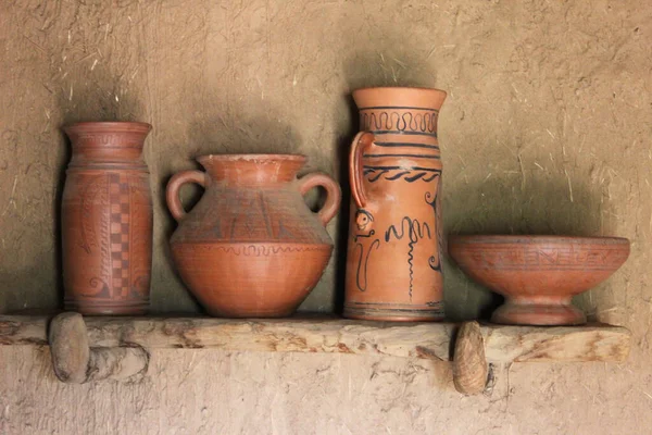 Vases Anciens Céramique Période Celtique Trouvés Numancia Soria Eux Les — Photo
