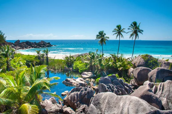 Blick Auf Das Meer Von Einer Insel Einem Sonnigen Tag — Stockfoto