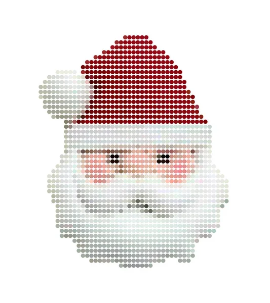 Una Ilustración Santa Claus Hecha Con Puntos Colores — Foto de Stock