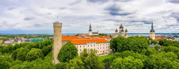 Een Panoramisch Beeld Van Prachtige Stad Tallinn Estland — Stockfoto