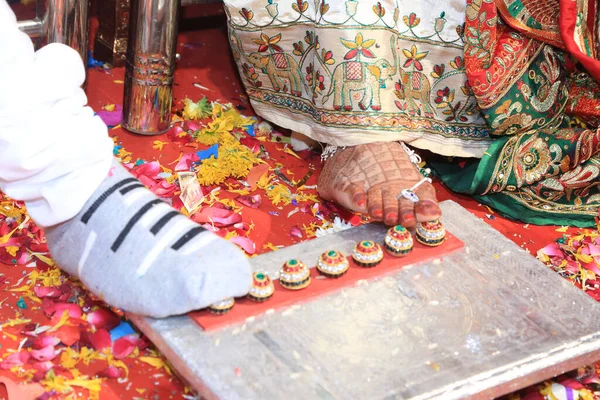 Постріл Індійського Традиційного Весілля — стокове фото