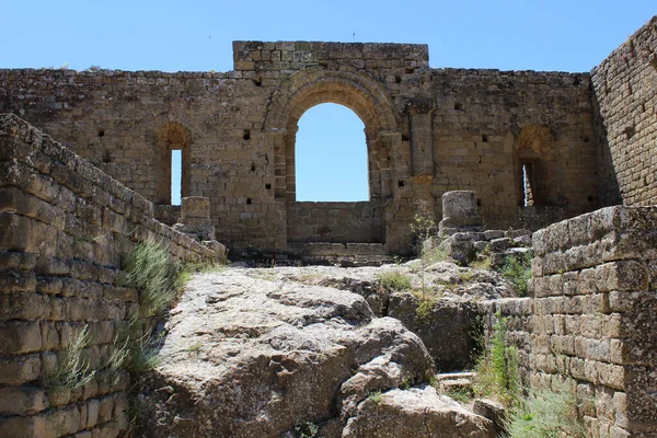 Ruins Castillo Loarre Famous Medieval Castle Located Province Huesca Aragon — Stock Photo, Image