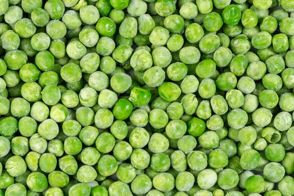 Plano Primer Plano Montón Guisantes Verdes Congelados —  Fotos de Stock