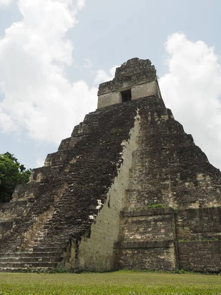 Uma Foto Baixo Ângulo Tikal Guatemala — Fotografia de Stock