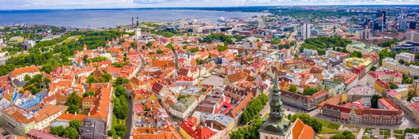 Панорамный Снимок Красивого Города Таллинна Эстонии — стоковое фото