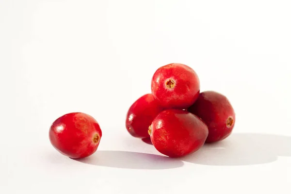 Sebuah Foto Close Dari Cranberry Merah Segar Pada Latar Belakang — Stok Foto