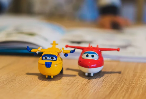 Poznan Polônia Outubro 2018 Aviões Modelo Brinquedos Super Wings Uma — Fotografia de Stock