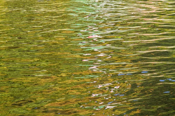 Primer Plano Pequeñas Ondas Estanque Verde —  Fotos de Stock