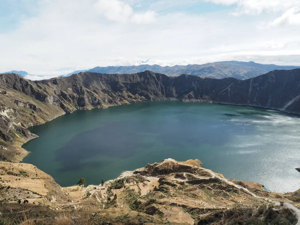 Vacker Bild Quilotoa Sjön Ecuador — Stockfoto