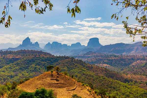 Zdjęcie Krajobrazowe Simien Mountains National Park Amharze Etiopia Część Centrum — Zdjęcie stockowe