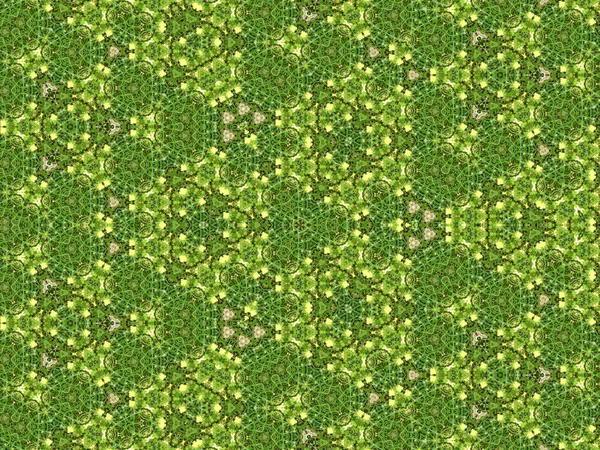 Jasně Zelené Kaleidoskop Vzorované Pozadí Pro Tapety — Stock fotografie