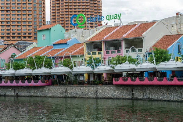 Singapur Singapur 2020 Vista Por Tarde Los Bares Restaurantes Clarke —  Fotos de Stock