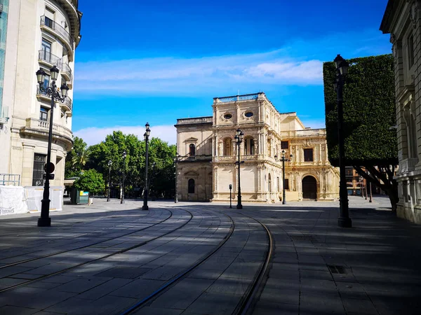 Une Vue Imprenable Sur Magnifique Bâtiment Ancien Séville Espagne — Photo