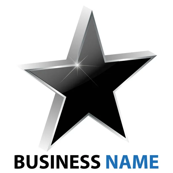 Rendering Black Star Logo Business Concept — Stock Photo, Image