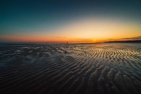 Een Betoverende Zeegezicht Bij Zonsondergang Zoutelande Zeeland Nederland — Stockfoto