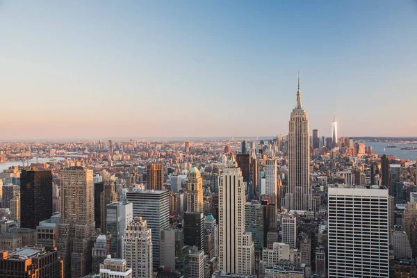 Una Bella Ripresa Aerea Degli Edifici New York — Foto Stock