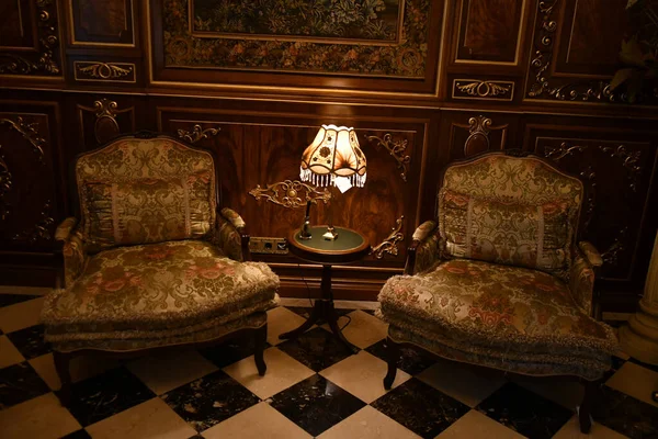 Interior Casa Luxo Com Decorações Caras — Fotografia de Stock