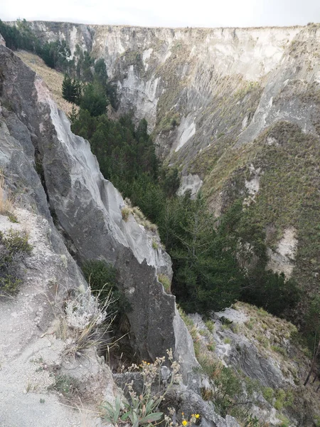 Eine Vertikale Aufnahme Des Wunderschönen Toachi River Canyon Zumbahua — Stockfoto