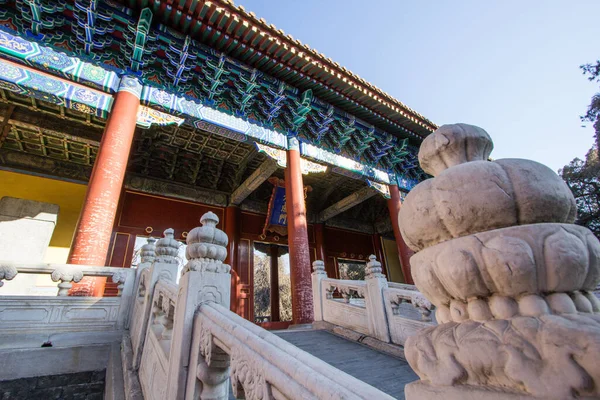 Plan Angle Bas Architecture Temple Taoïste Chinois — Photo
