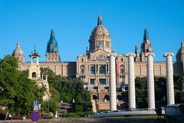 Barcelona Espanha Julho 2020 Vista Palácio Nacional Montjuic Sede Museu — Fotografia de Stock