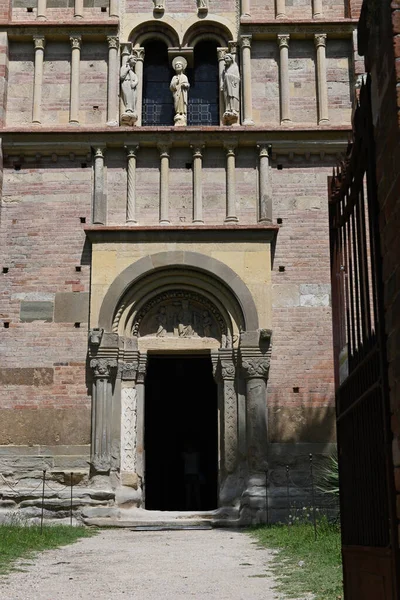 Plano Vertical Abadía Vezzolano Italia Concepto Religioso — Foto de Stock