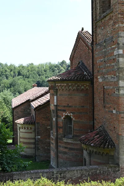 Vertikal Bild Vezzolano Abbey Italien Religion Koncept — Stockfoto