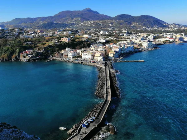 Una Hermosa Toma Del Puerto Ischia Golfo Nápoles Italia — Foto de Stock