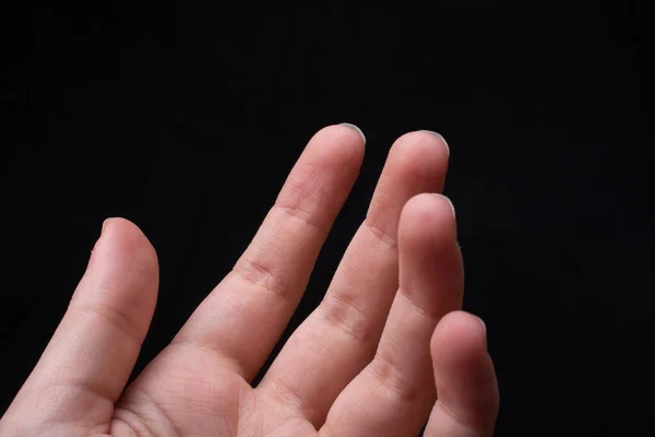 Eine Isolierte Nahaufnahme Der Handfläche — Stockfoto