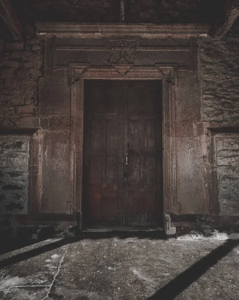 Вертикальний Варіант Старої Двері Пікос Європа Астурія Іспанія — стокове фото