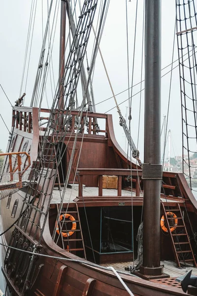 Den Vackra Gamla Trä Galleon Fartyg Portugal — Stockfoto