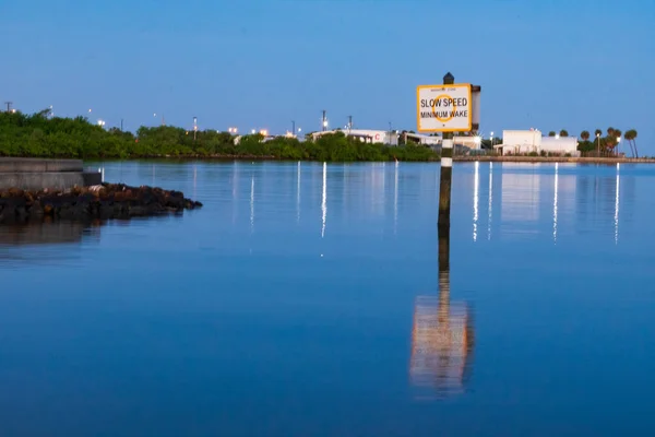 Ein Weites Bild Von Tampa Bay Florida Bei Sonnenuntergang — Stockfoto