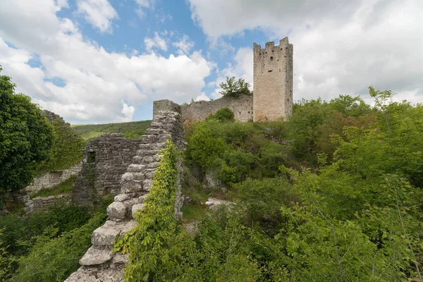 Руины Средневекового Города Двиград Центральной Истрии Хорватия — стоковое фото
