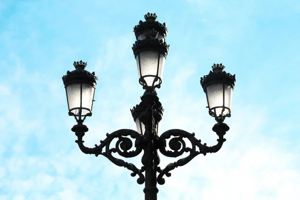 Closeup Shot Beautiful Street Lamp Blue Sky — Stock Photo, Image