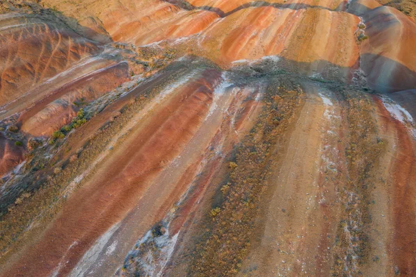 Naplemente Drónkép Egy Kevésbé Ismert Szépségpontról Színes Sivatagról Grúzia Kvemo — Stock Fotó