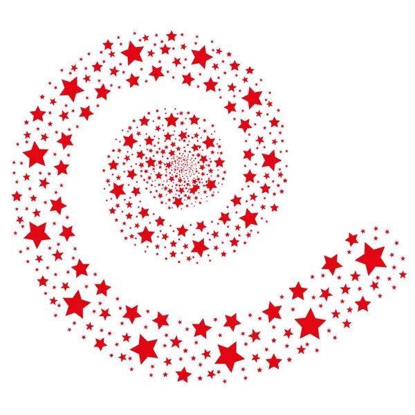 Egy Illusztráció Piros Forgó Csillagok Elszigetelt Fehér Háttér Nagy Tapéták — Stock Fotó