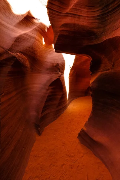 Vertikal Bild Antelope Canyon Arizona Perfekt För Bakgrund — Stockfoto