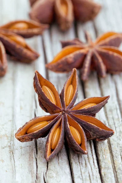 Anise Star Wood Table —  Fotos de Stock