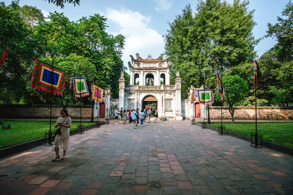 Hanoi Vietnam Nov 2019 Porte Entrée Temple Littérature Hanoi — Photo
